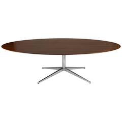 Florence Knoll Oval Rosewood Dining Table, Desk, Conference Table 8 foot