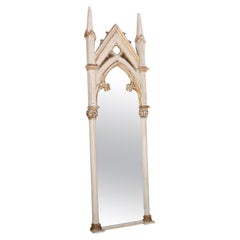 Antique 19th Century Original Painted Gothic Mirror