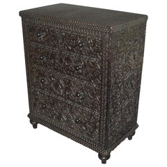 19th Century Black Miniature Chest of Drawers