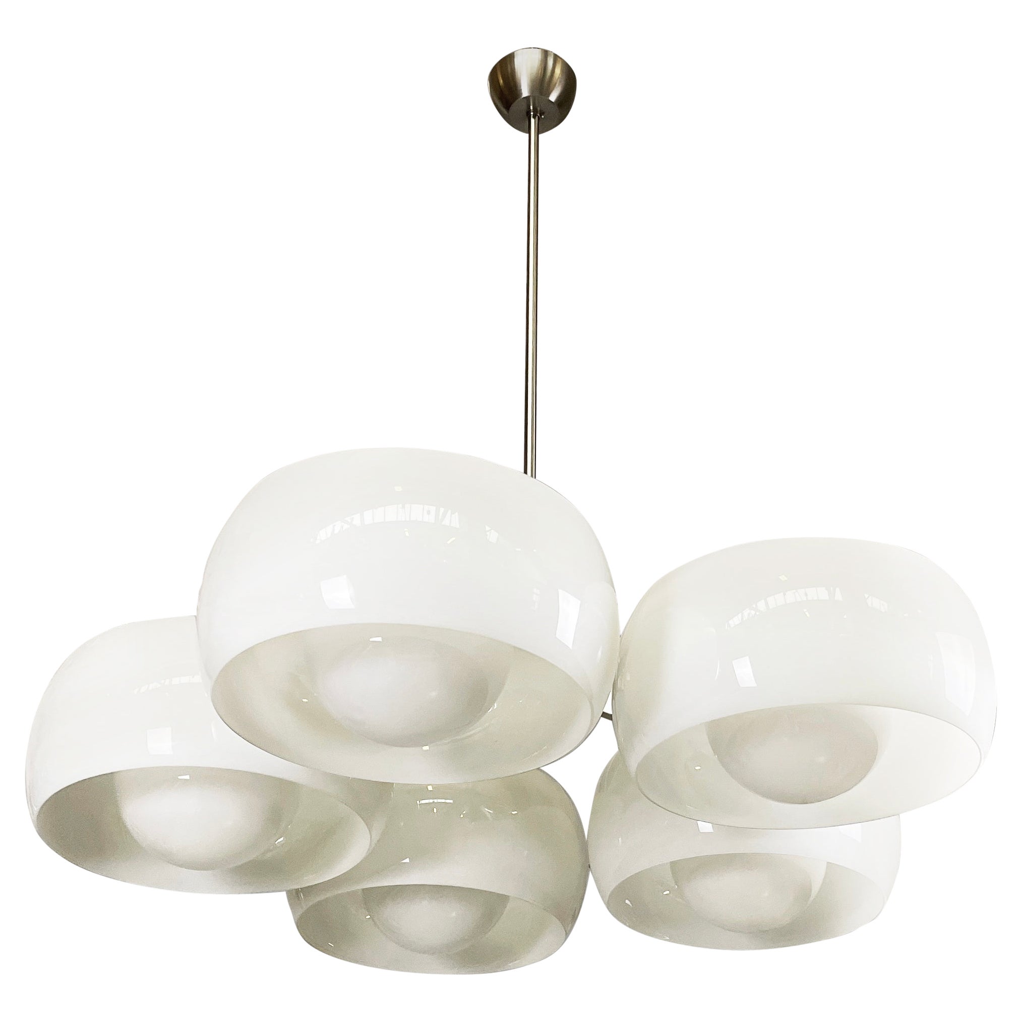 Italian modern Chandelier Pentaclinio by Vico Magistretti for Artemide, 1970s