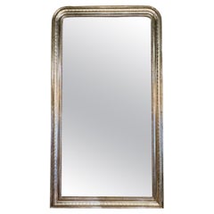 Large Scale Silver Louis Philippe Mirrors with X Pattern