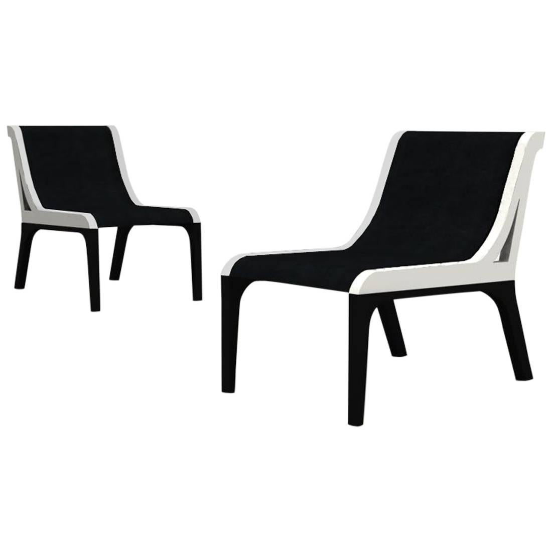 Mann Armless Lounge Chair by Charles Tassin For Sale