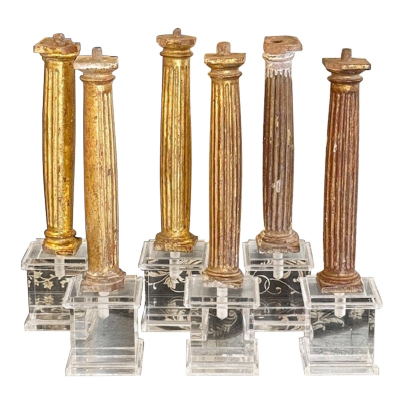 19. Jahrhundert. Italienische Giltwood-Säulen im Angebot