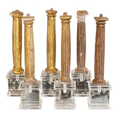 19. Jahrhundert. Italienische Giltwood-Säulen