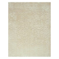 Rug & Kilim’s Modern Rug in White with Beige Geometric Patterns