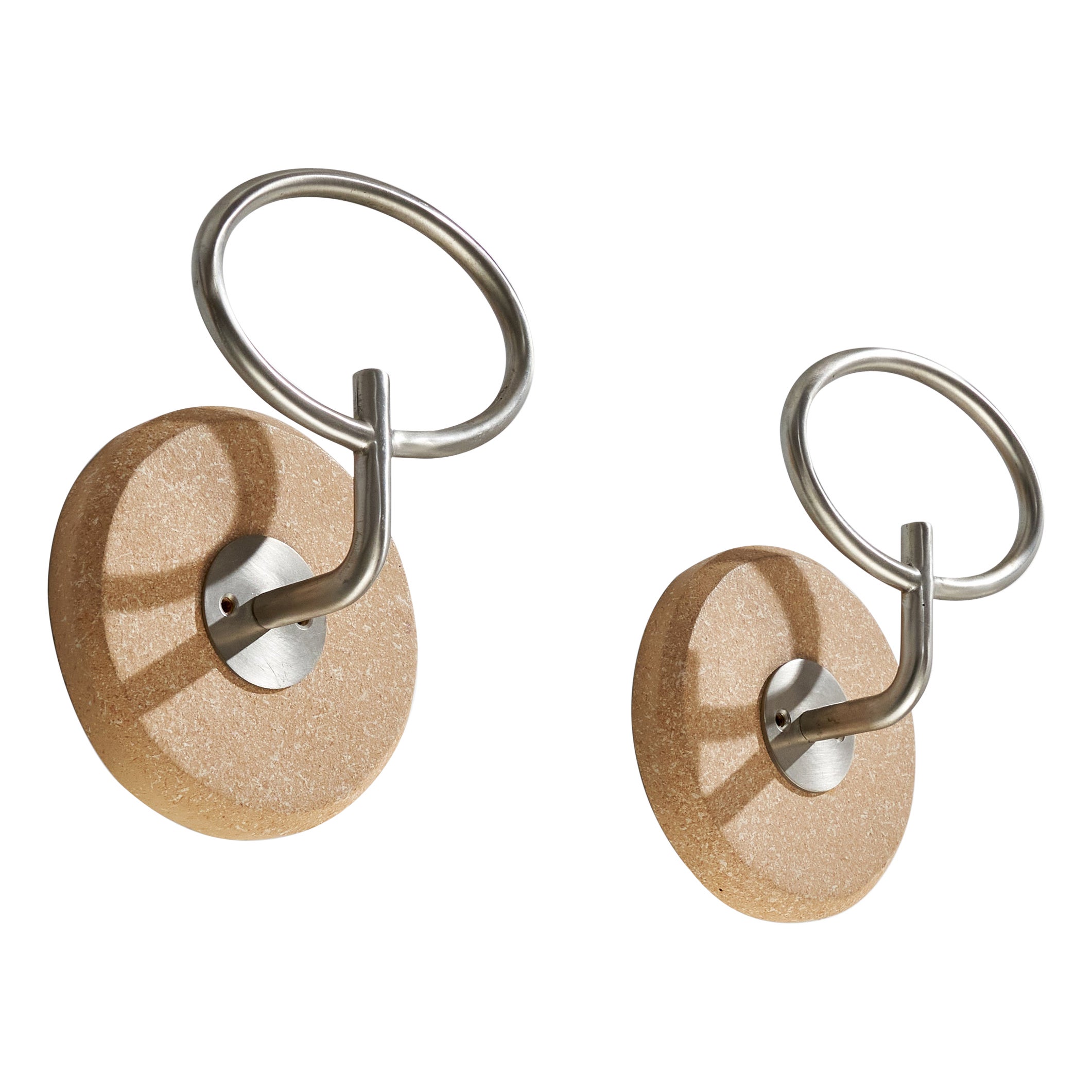 Sergio Mazza, Coat Hangers, Steel, Wood, Italy, 1960s
