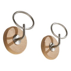 Sergio Mazza, Coat Hangers, Steel, Wood, Italy, 1960s