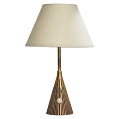 Bo Råman, Lampada da tavolo, Ottone, Svezia, anni '50