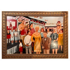 Side Show Circus By Self Taught Outsider Folk Artist Gloria Laposka