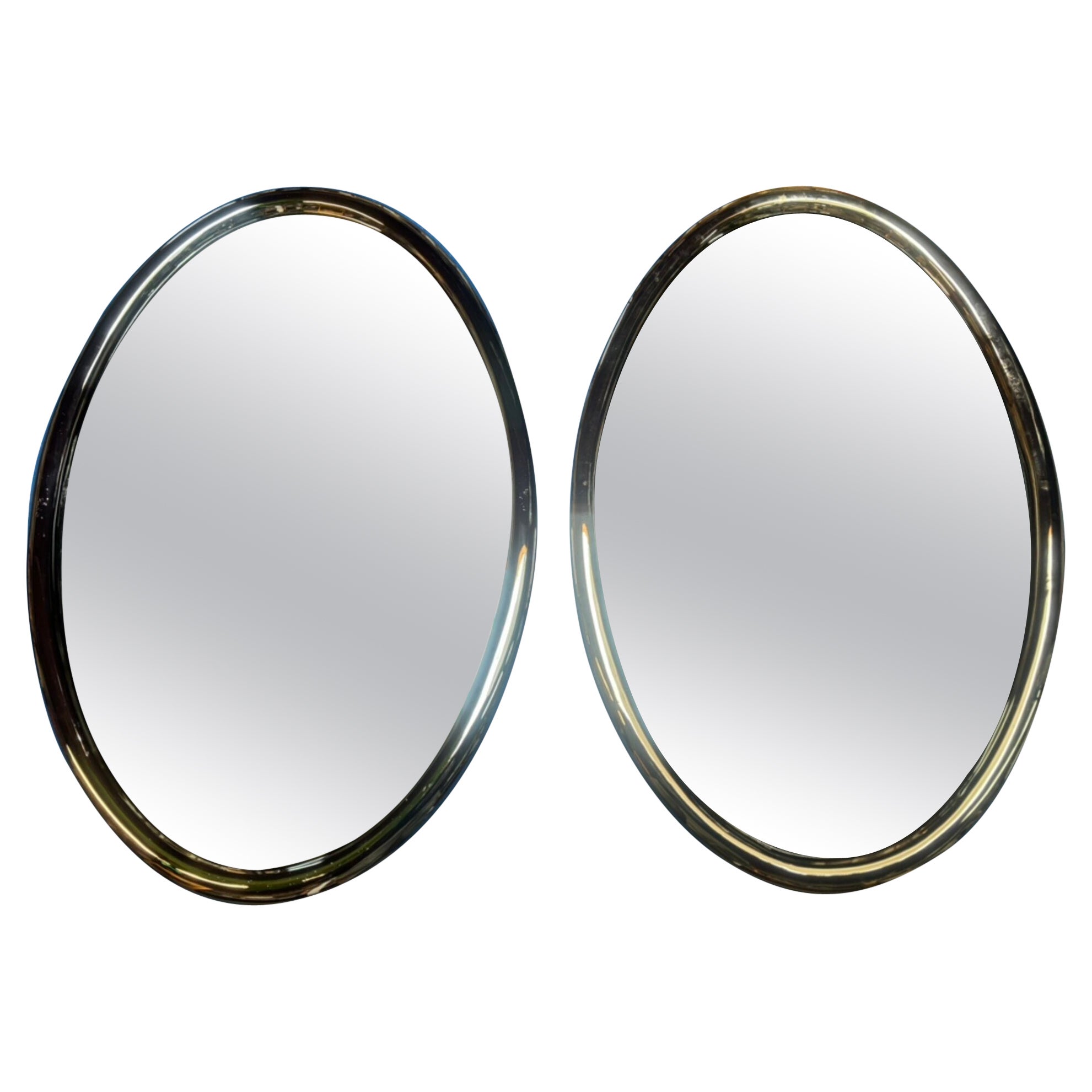 Chrome Oval Mirror For Sale
