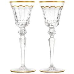 24 St. Louis Crystal "Excellence" Water Goblets 12