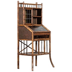 Bureau anglais en bambou du 19ème siècle