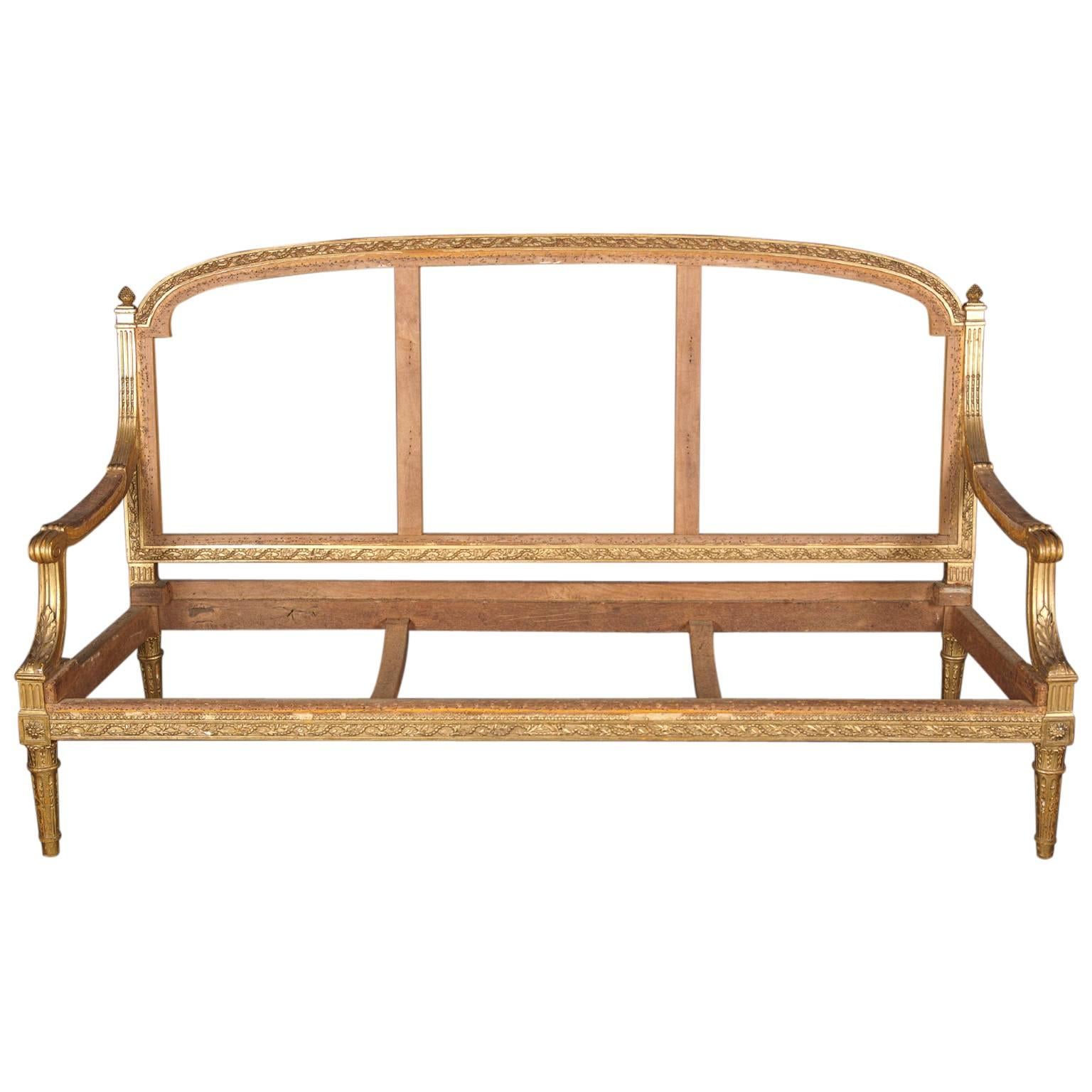 19th Century Giltwood Sofa Frame