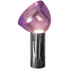 Chrome and Lucite Modernist Lamp, 1970s 12