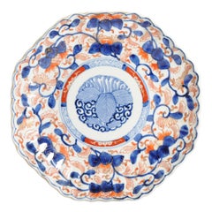 Antiguo Plato de Porcelana Japonesa Imari del Periodo Meji Arita, Japón, Siglo XIX