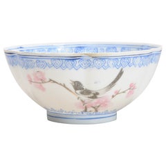 VIntage Chinese Porcelain Eggshell Bowl in Box Qianlong Mark