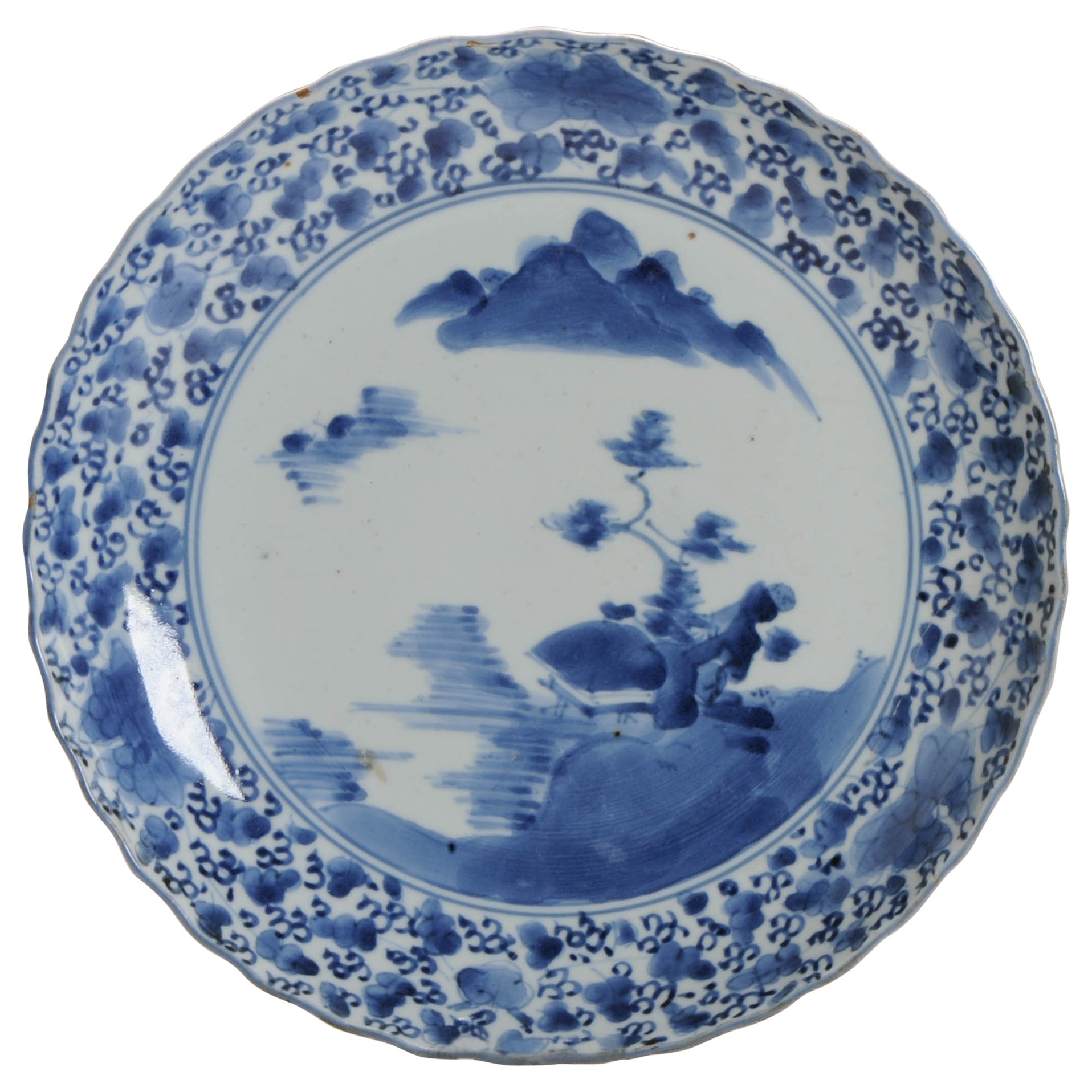 Antique Ko-Imari Edo Period Japanese Porcelain Dish, 17th C