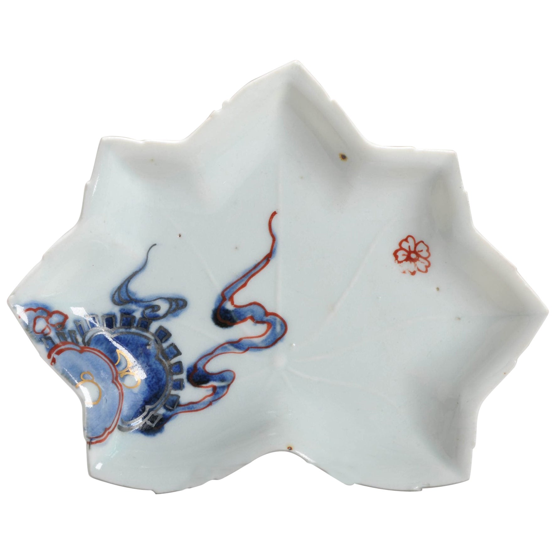 Antiguo Plato de Porcelana Japonesa Arita del Periodo Ko-Kutani Edo, Siglo XVII