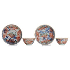 Pair of Antique Chinese Porcelain Kangxi Period Amsterdam Bont Tea Bowls