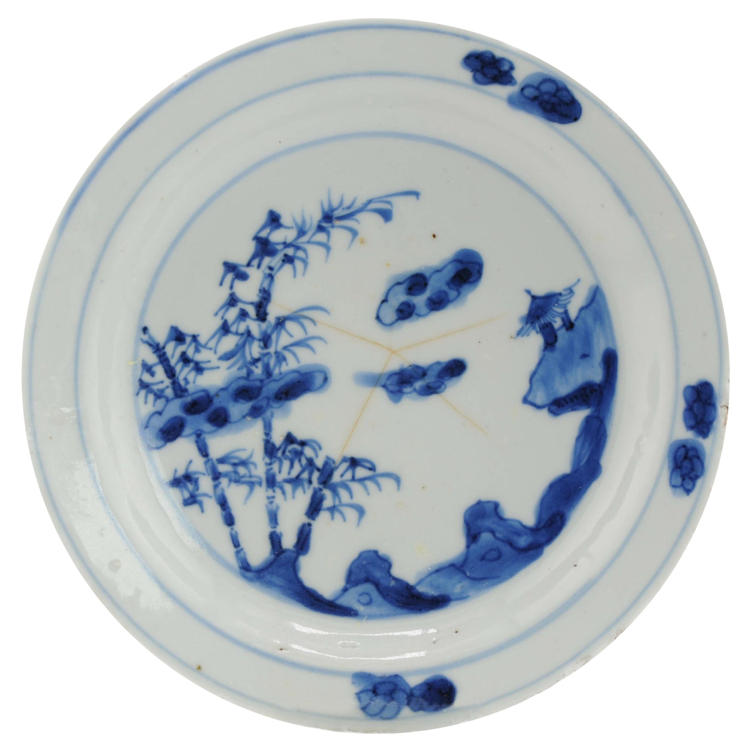 Tianqi Paisaje montañoso Kosometsuke Porcelana china antigua Dinastía Ming