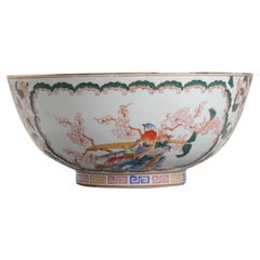 Large Chinese Porcelain Bowl Proc Fencai, 20th Century