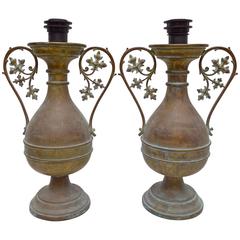 Pair of 19th Century Italian Gothic Table Lamps