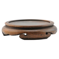 Antiguo soporte de madera para porcelana china o japonesa, S. XIX/XX