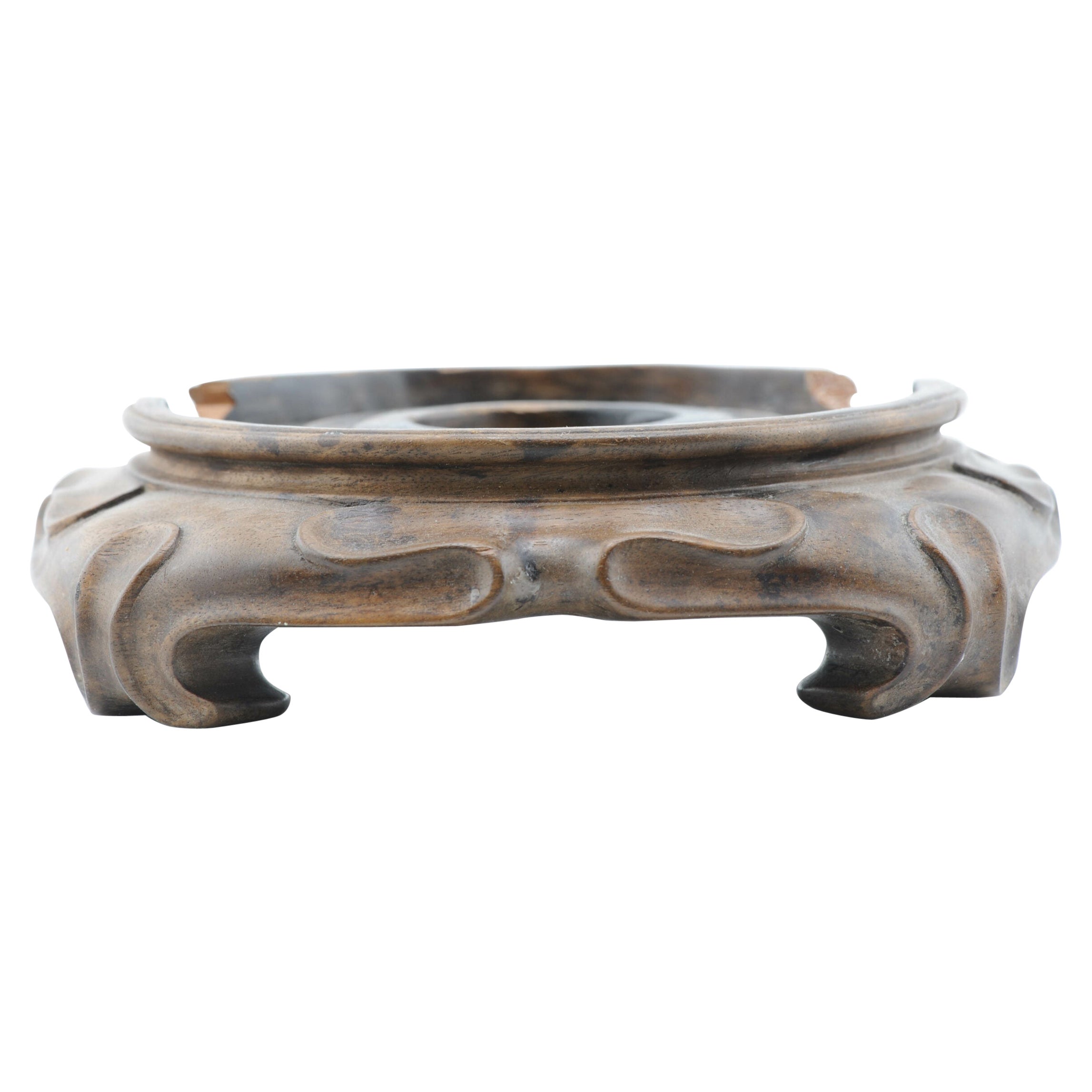 Soporte de madera para porcelana antigua china o japonesa, S. XIX / XX en venta