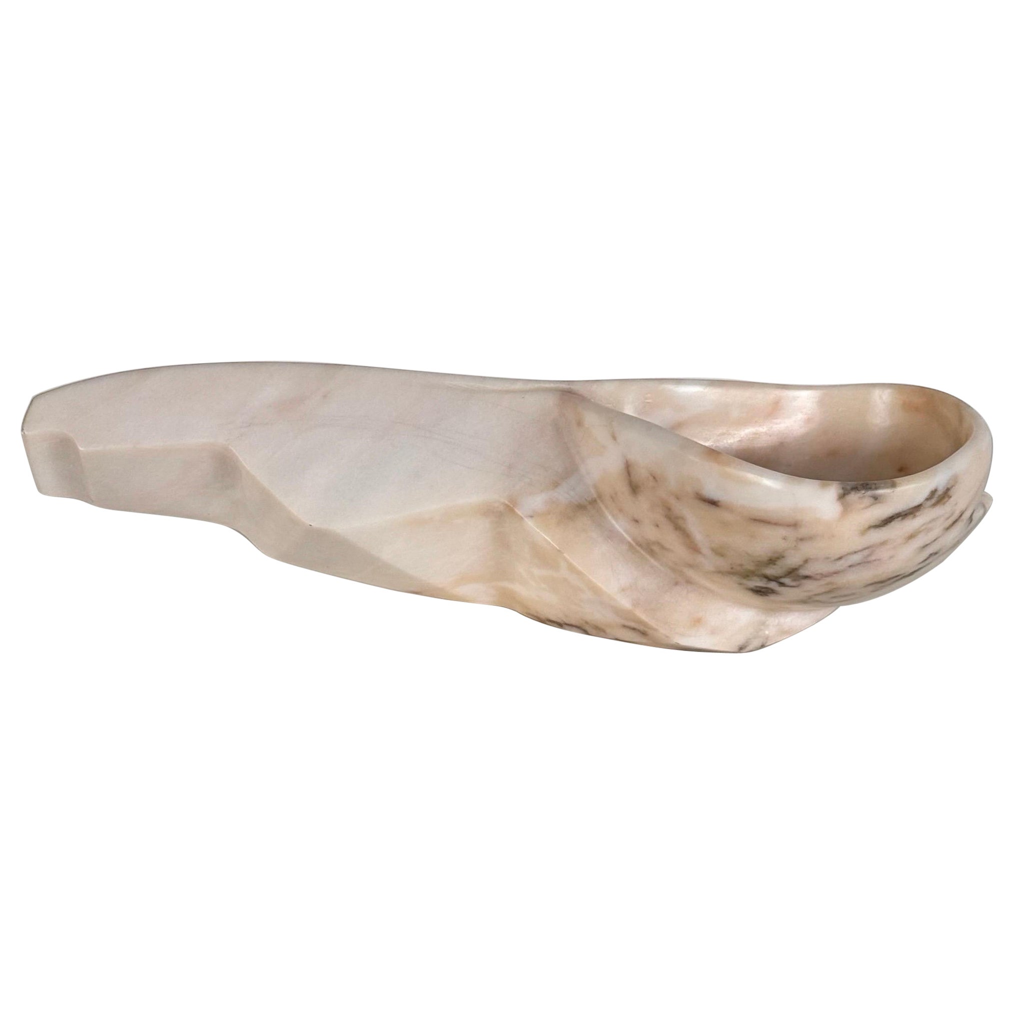 Grande scultura in marmo di Carrara di Armando Rosato, firmata, 1977