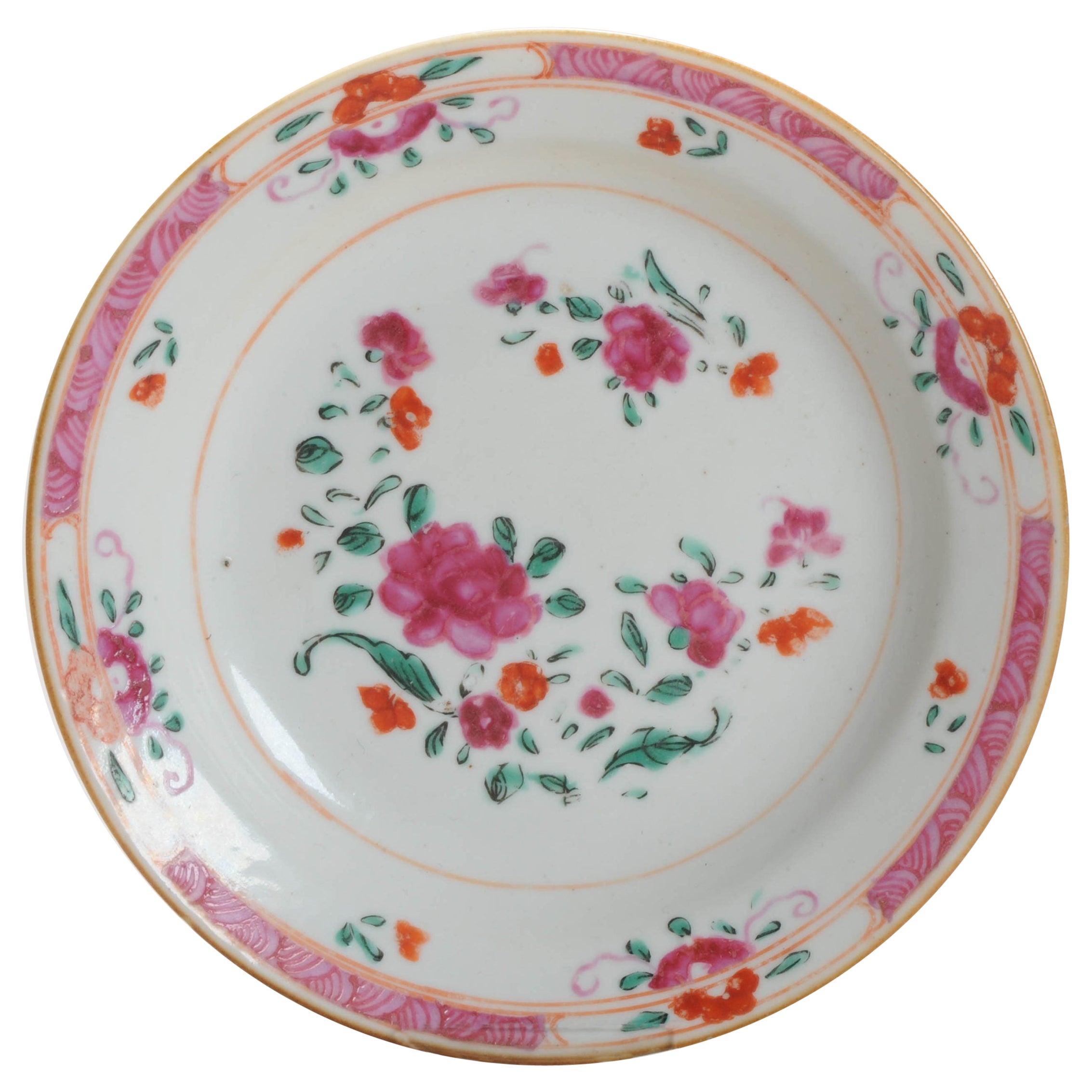 Antique Qing Period Chinese Porcelain SE Asia Famille Rose Plate, 18th/19th C.