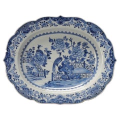 Antique Chinese Porcelain Charger Landscape of Qianlong, 18th Century