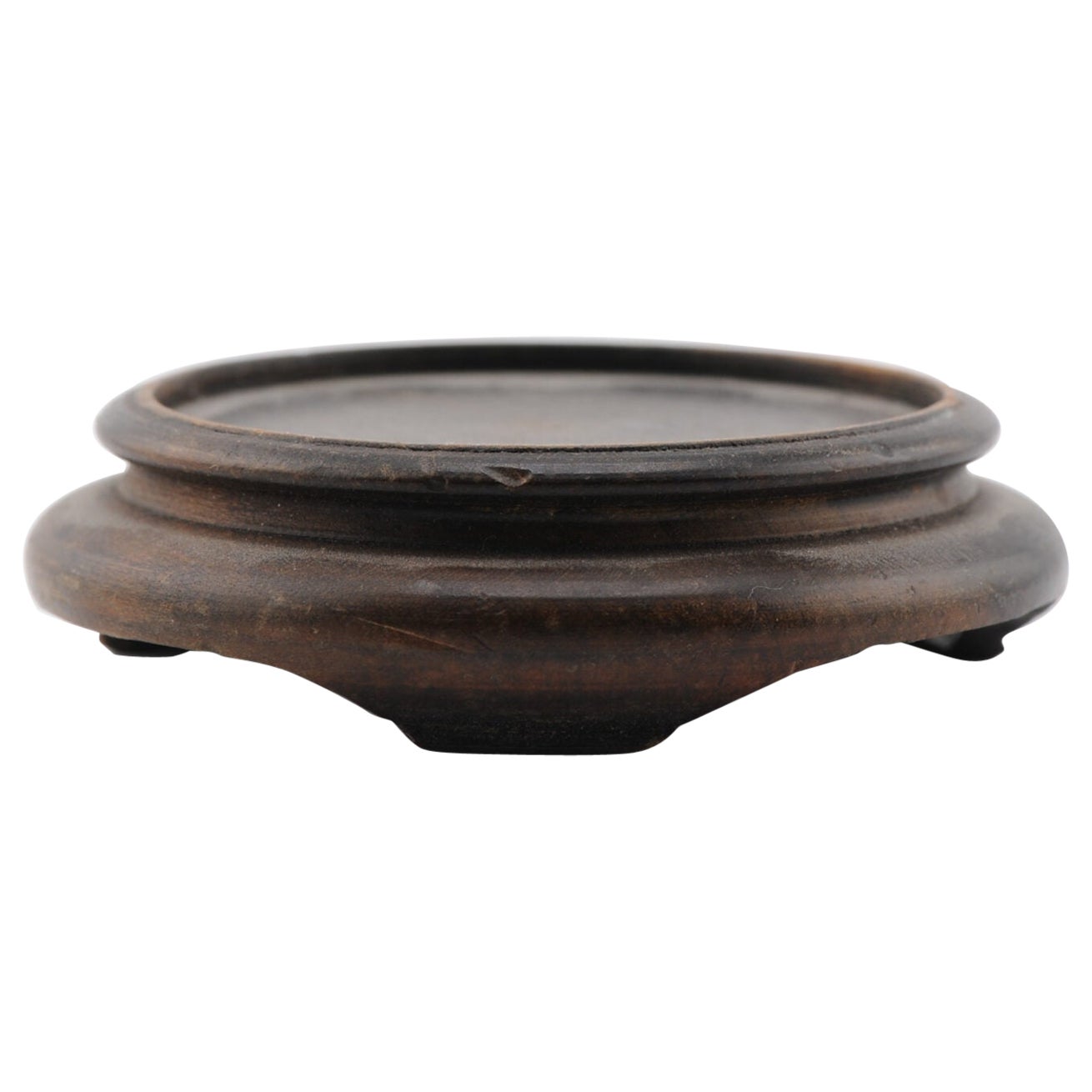 Antique Chinese Porcelain Wooden Miniature Stand, 19th / 20th C