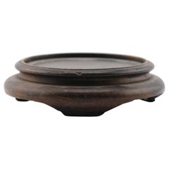 Antique Chinese Porcelain Wooden Miniature Stand, 19th / 20th C
