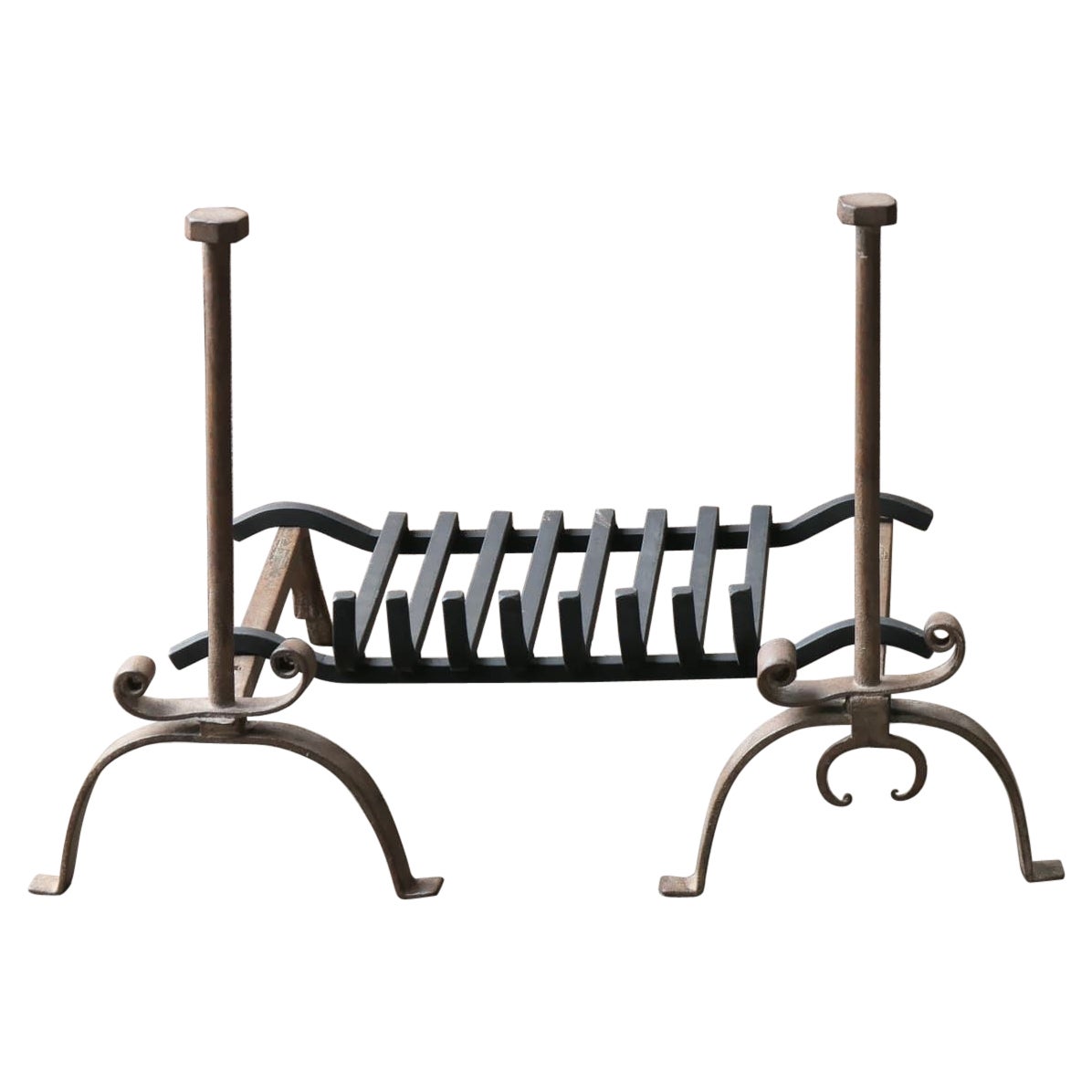 Grille de cheminée d'époque victorienne française, 19ème siècle