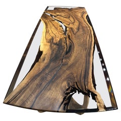 Walnut Table - Clear One Piece Walnut Epoxy Resin Dining Room Table