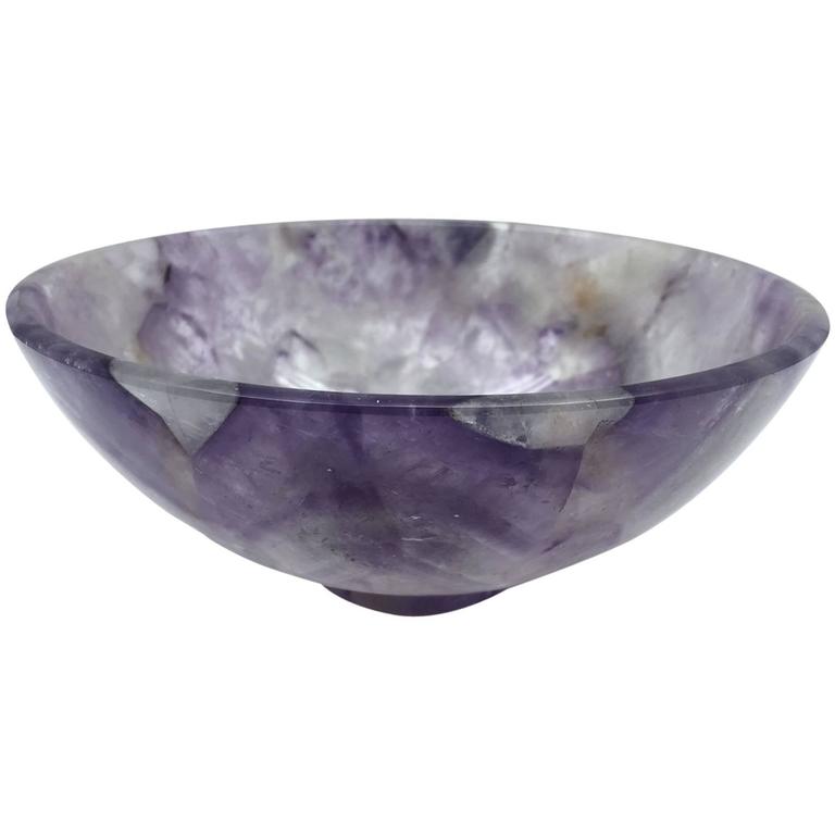 Hand-Carved Amethyst Bowl from India