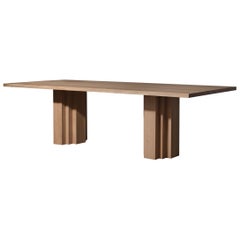 Tavolo da pranzo scultoreo in massello di Oak Oak Light - Brut di Mokko