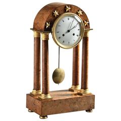 Fine Empire Burr Elm Clock
