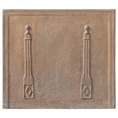 French 'Pillars of Freedom' Fireback / Backsplash, 18th - 19th C.