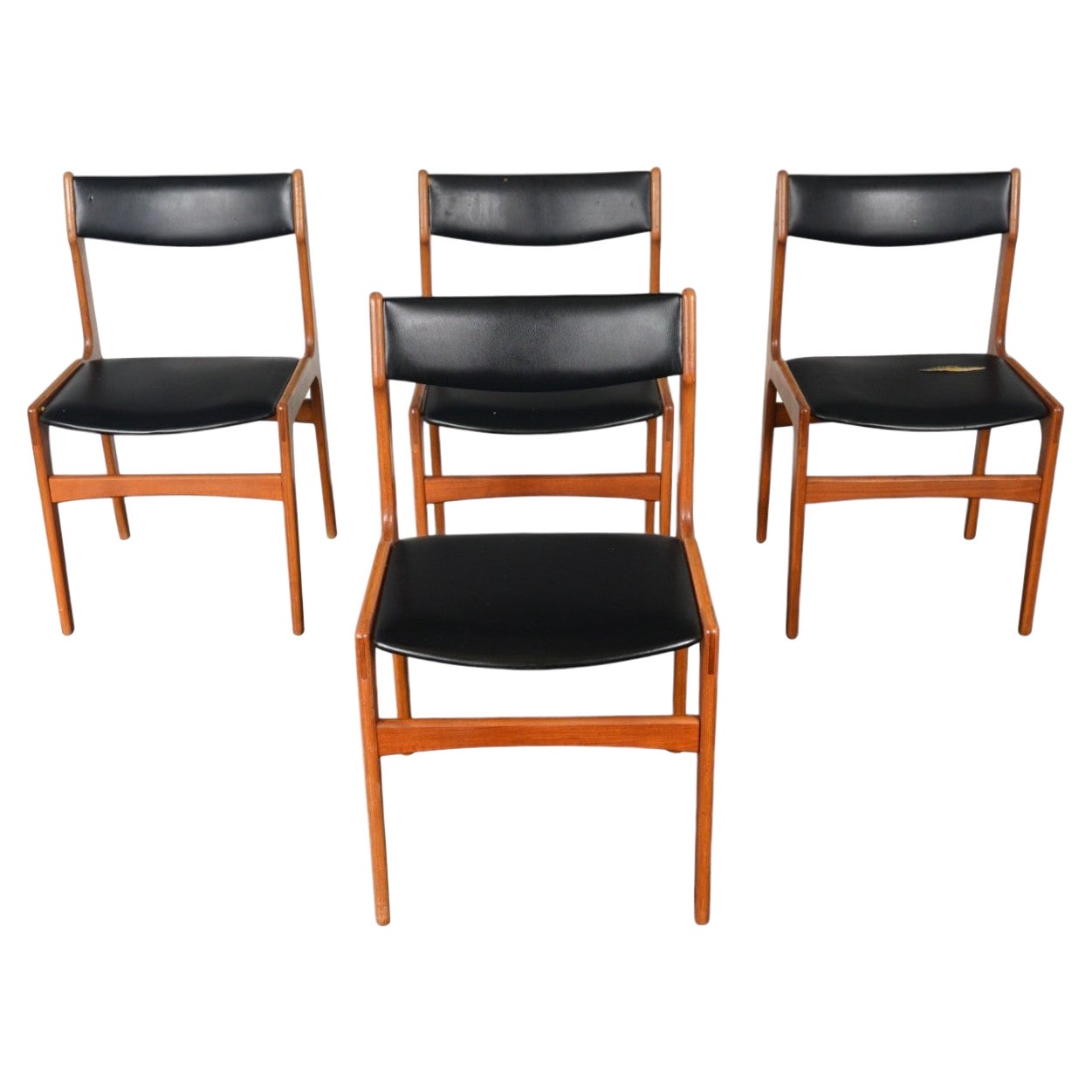 Set di quattro sedie da pranzo in teak Model 78 di Anderstrup Mobelfabrik in vendita