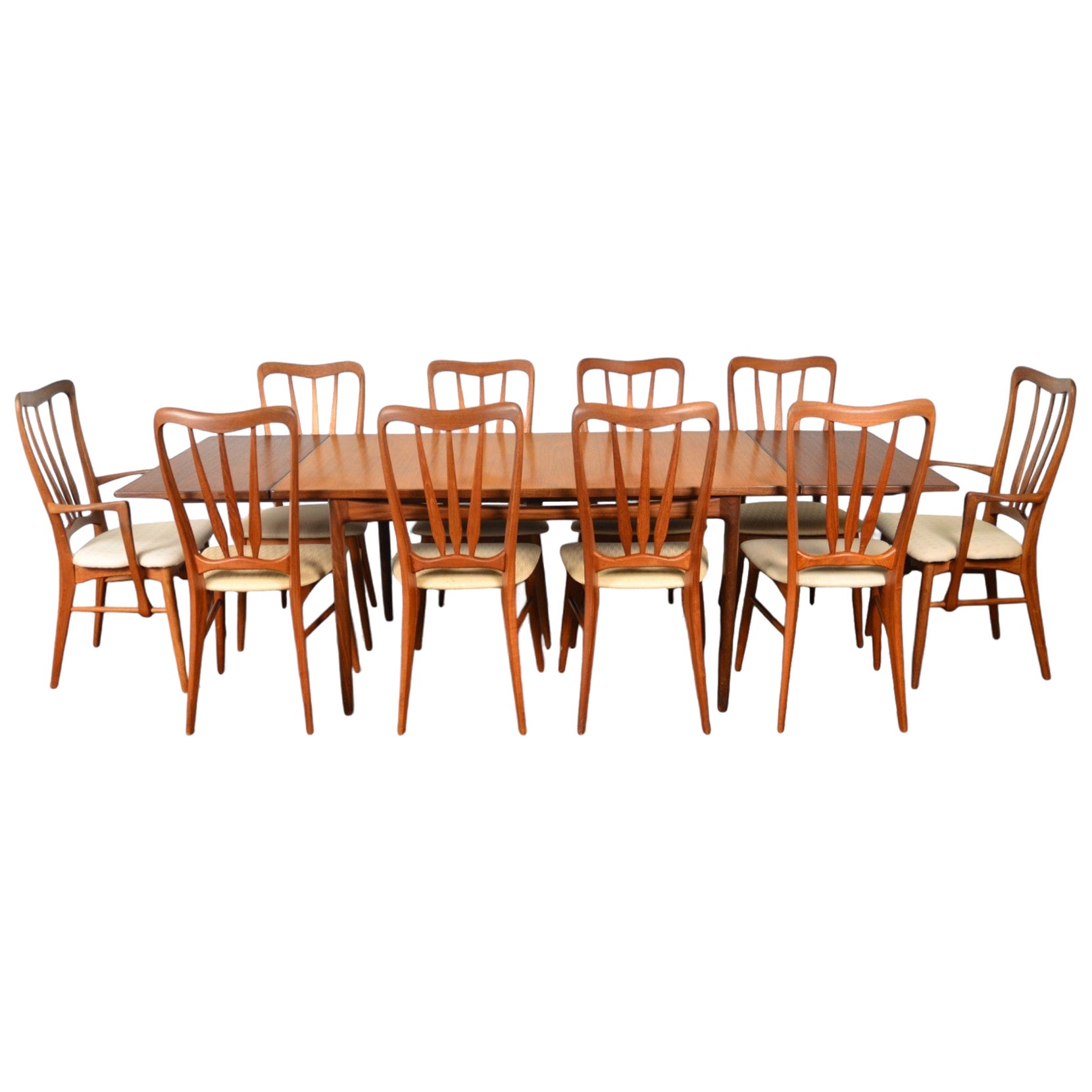 Set of 10 Ingrid Highback Dining Chairs by Niels Koefoed