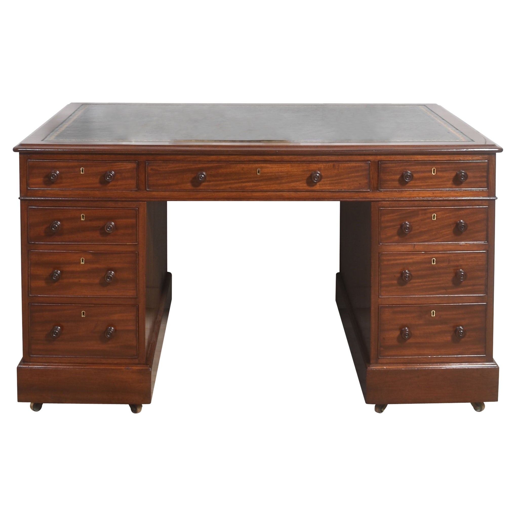 19th century mahogany partners desk