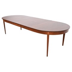 Stickley Federal Inlaid Mahogany Extension Dining Table, Newly Refinished