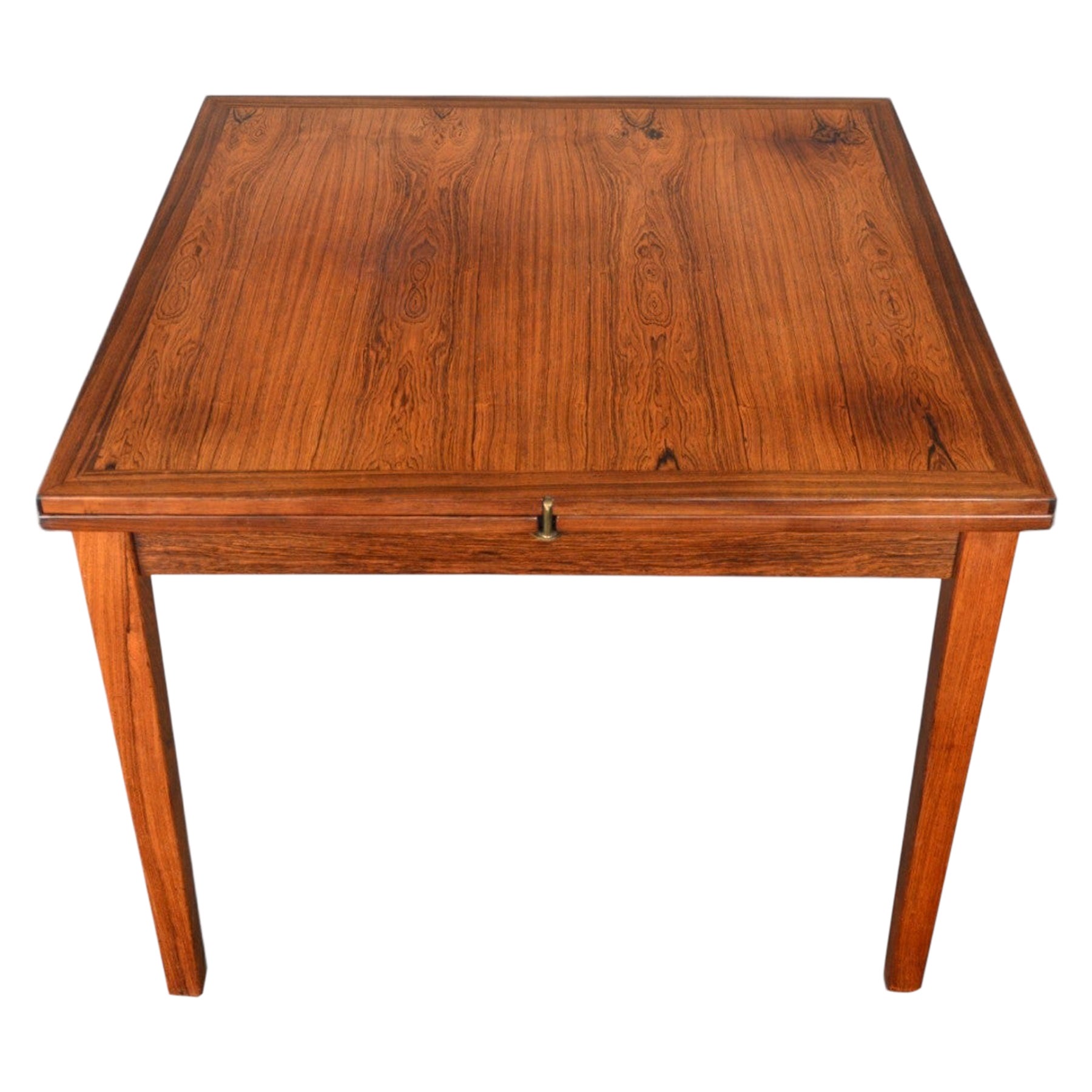 Danish Modern Square Flip Top Dining Table in Rosewood