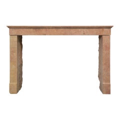 Authentic French Limestone Fireplace Mantel