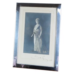 Large Art Deco Silver Plated Photograph Frame. English C.1925