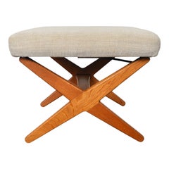 Alf Svensson for Dux X Form Ottoman réglable en hauteur en Oak Oak