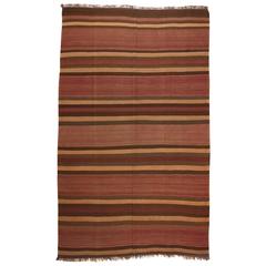 Old Afghan Banded Design Kilim