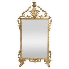 Miroir italien néoclassique en bois doré