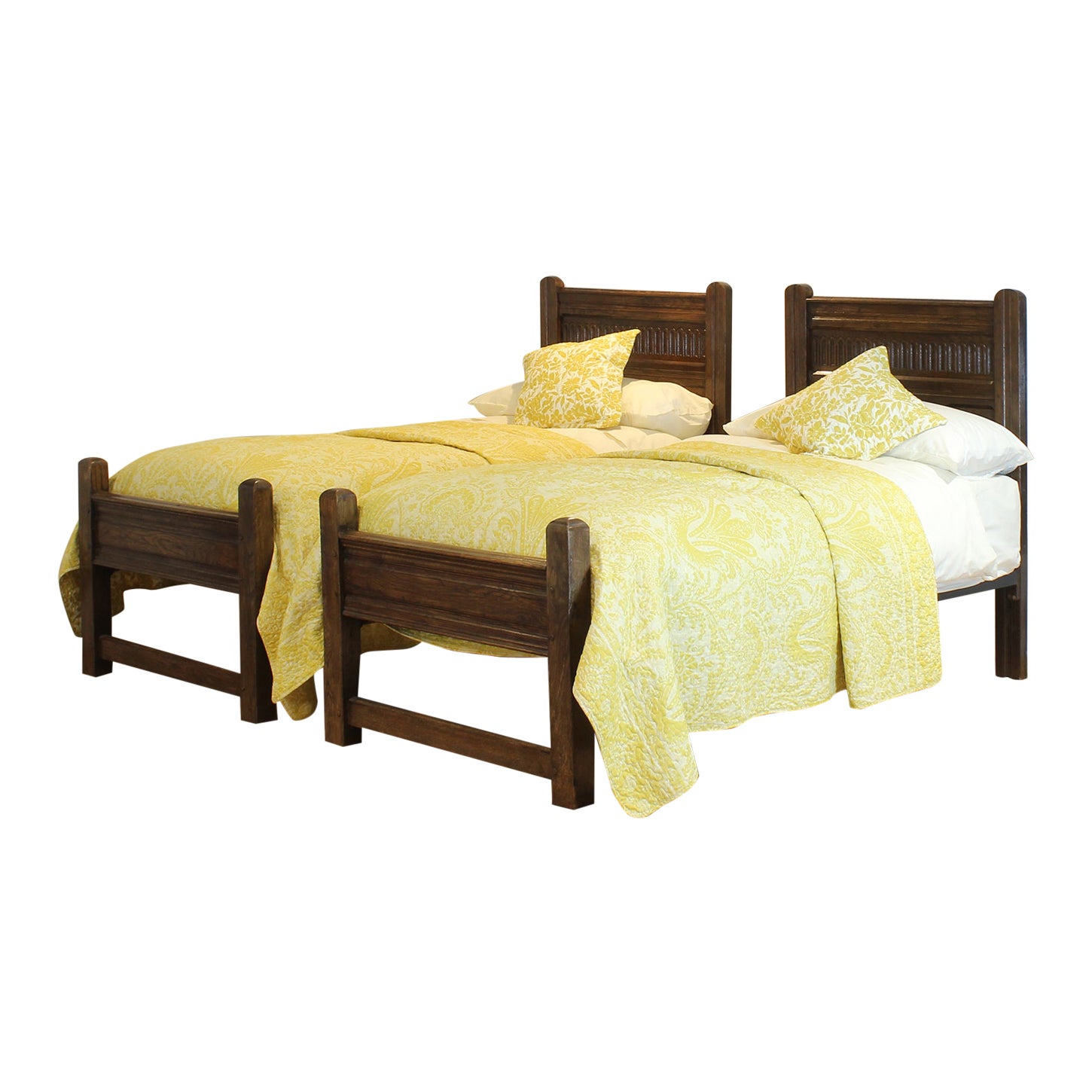 Pair of Oak Antique Beds WP49